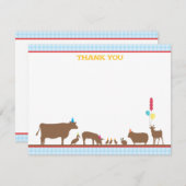 Barnyard Flat Dank je wel Notitiekaartje (Voorkant / Achterkant)