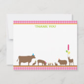 Barnyard Flat Dank je wel Notitiekaartje (Voorkant)