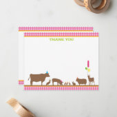 Barnyard Flat Dank je wel Notitiekaartje (Voorkant / Achterkant in situ)