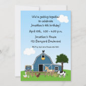Barnyard Friends Birthday Invitation Kaart (Voorkant)