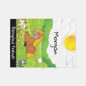 Barnyard Friends Pony, Cat, Dog, Chicken, Lamb Fleece Deken (Voorkant (Horizontaal))