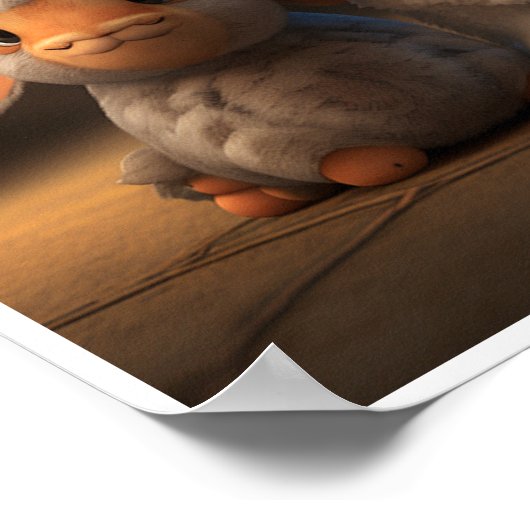 Barnyard Friends Serie - Knuffel Konijn en Lam Poster (Hoek)