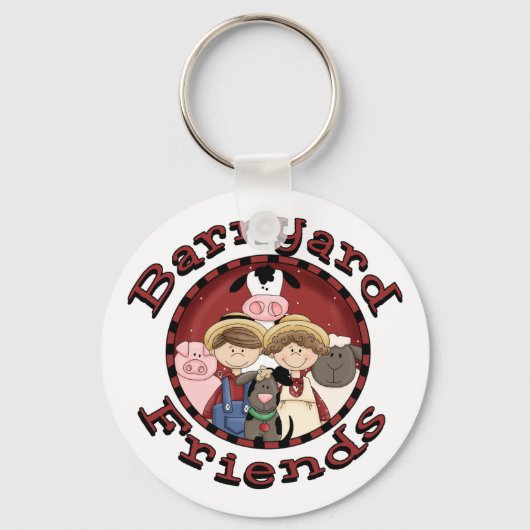 Barnyard Friends Tshirts en Gifts Sleutelhanger (Voorkant)