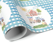 Barnyard Fun 1st Birthday Cadeaupapier (Rol Hoek)