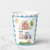 Barnyard Fun 1st Birthday Papieren Bekers (Achterkant)