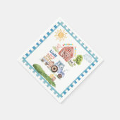 Barnyard Fun 1st Birthday Servet (Hoek)