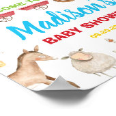 Barnyard Fun Party Boerderij Animal Baby shower We Poster (Hoek)