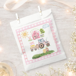 Barnyard Fun Pink 2nd Birthday  Bedankzakje