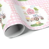 Barnyard Fun Pink 2nd Birthday Cadeaupapier (Rol Hoek)