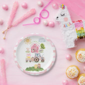 Barnyard Fun Pink 2nd Birthday Papieren Bordje (Feest)