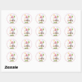 Barnyard Fun Pink 2nd Birthday Ronde Sticker (Vel)