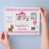Barnyard Girl Birthday Party Chip Bag Wrapper Flyer (Hand)