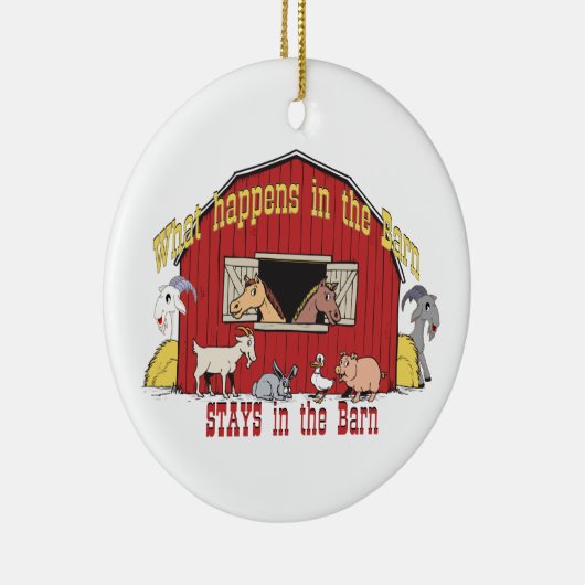 Barnyard Goat Keramisch Ornament (Rechts)