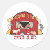 Barnyard Goat Ronde Sticker (Voorkant)