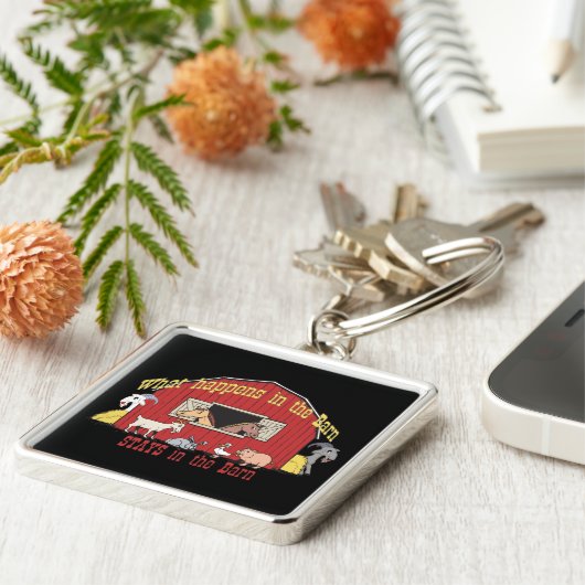 Barnyard Goat Sleutelhanger (Zijkant)