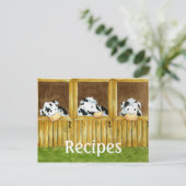 Barnyard Grapevine Recipe Card Briefkaart (Staand voorkant)