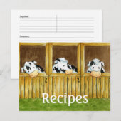 Barnyard Grapevine Recipe Card Briefkaart (Voorkant / Achterkant)
