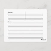 Barnyard Grapevine Recipe Card Briefkaart (Achterkant)