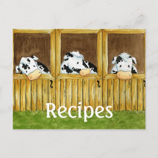 Barnyard Grapevine Recipe Card Briefkaart (Voorkant)