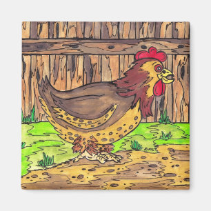 Barnyard Hen Magnet