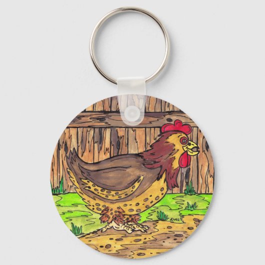 Barnyard Hen sleutelhanger (Voorkant)