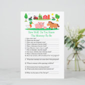 Barnyard Hoe goed ken je het baby shower spel? (Staand voorkant)