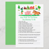 Barnyard Hoe goed ken je het baby shower spel? (Voorkant / Achterkant)