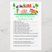 Barnyard Hoe goed ken je het baby shower spel? (Voorkant)