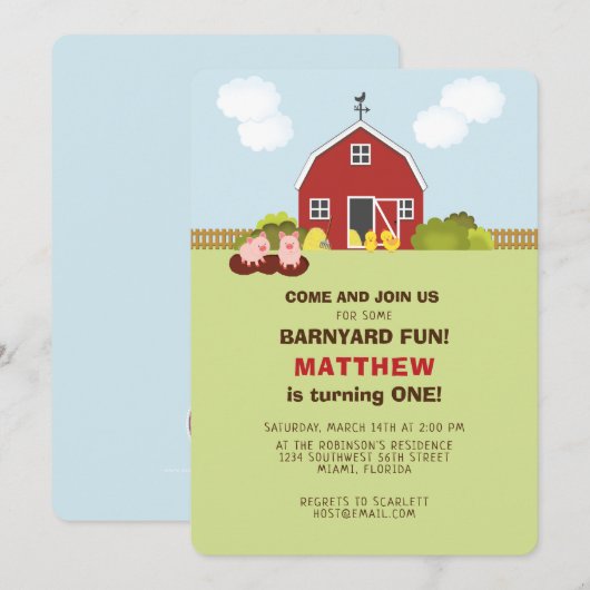 Barnyard Kaart (Voorkant / Achterkant)