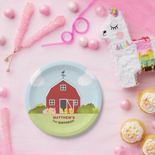 Barnyard Papieren Bordje (Feest)