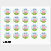 Barnyard Party Gepersonaliseerde Verjaardag Sticke Ronde Sticker (Vel)