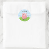 Barnyard Party Gepersonaliseerde Verjaardag Sticke Ronde Sticker (Tas)
