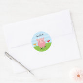 Barnyard Party Gepersonaliseerde Verjaardag Sticke Ronde Sticker (Envelop)