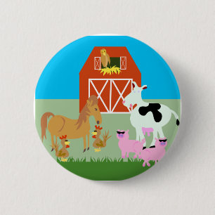 Barnyard Party Ronde Button 5,7 Cm