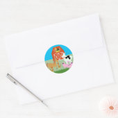 Barnyard Party Ronde Sticker (Envelop)