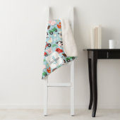 Barnyard Pattern Boerderij Dier Schattige Kind Sherpa Deken (In situ)