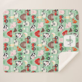 Barnyard Pattern Boerderij Dier Schattige Kind Sherpa Deken (Voorkant (horizontaal))