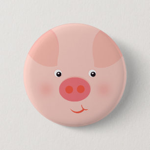Barnyard Piggy Ronde Button 5,7 Cm