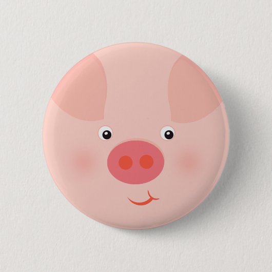 Barnyard Piggy Ronde Button 5,7 Cm (Voorkant)
