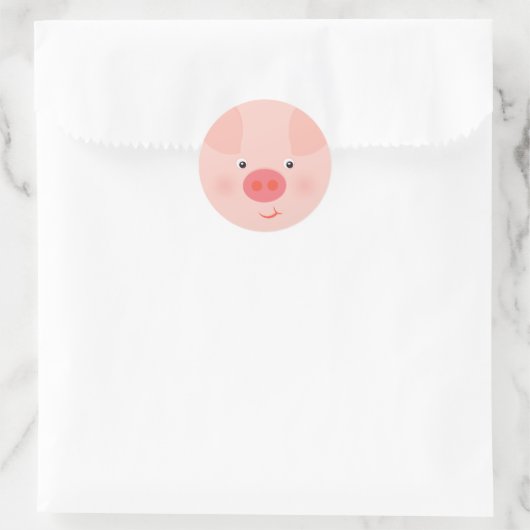 Barnyard Piggy Ronde Sticker (Tas)