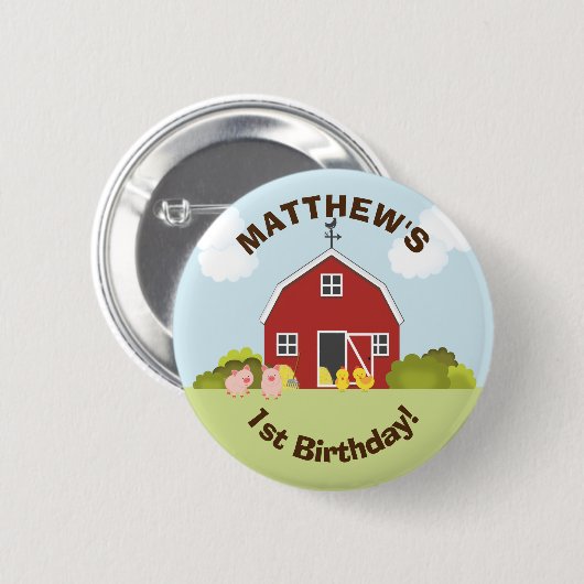 Barnyard Ronde Button 5,7 Cm (Voorkant /achterkant)