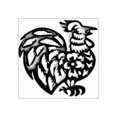 Barnyard Rooster Rubberstempel (Afrduk)
