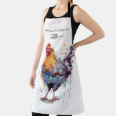 Barnyard Splendor: Waterverf Hen, op maat Schort (Insitu)