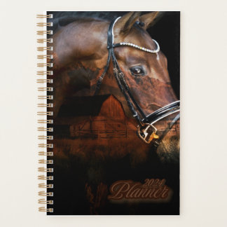 Barnyard Style Planner Met Paard en Schuur