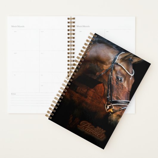 Barnyard Style Planner Met Paard en Schuur (Display)