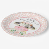 Barnyard Verjaardag Borden Oink Moo Cockadoodledoo Papieren Bordje (Gekanteld)