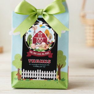 Barnyard Verjaardag Favour Tags Cadeaulabel
