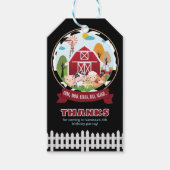 Barnyard Verjaardag Favour Tags Cadeaulabel (Voorkant)