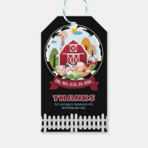 Barnyard Verjaardag gunst Labels