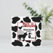 Barnyard verjaardagsfeestje kaart (Staand voorkant)